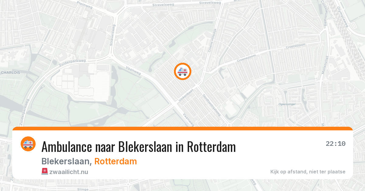 Ambulance naar Blekerslaan in Rotterdam — 23 jul 2026