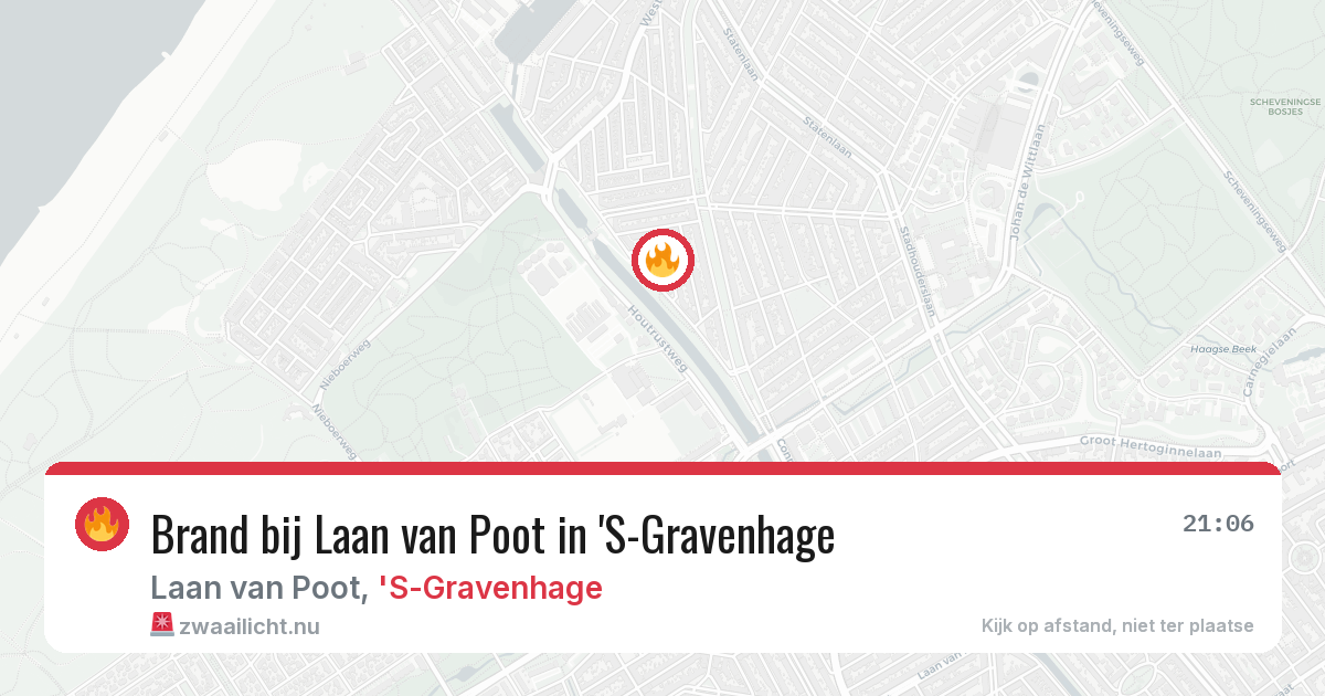 Brand bij Laan van Poot in 'S-Gravenhage — 31 mei 2026