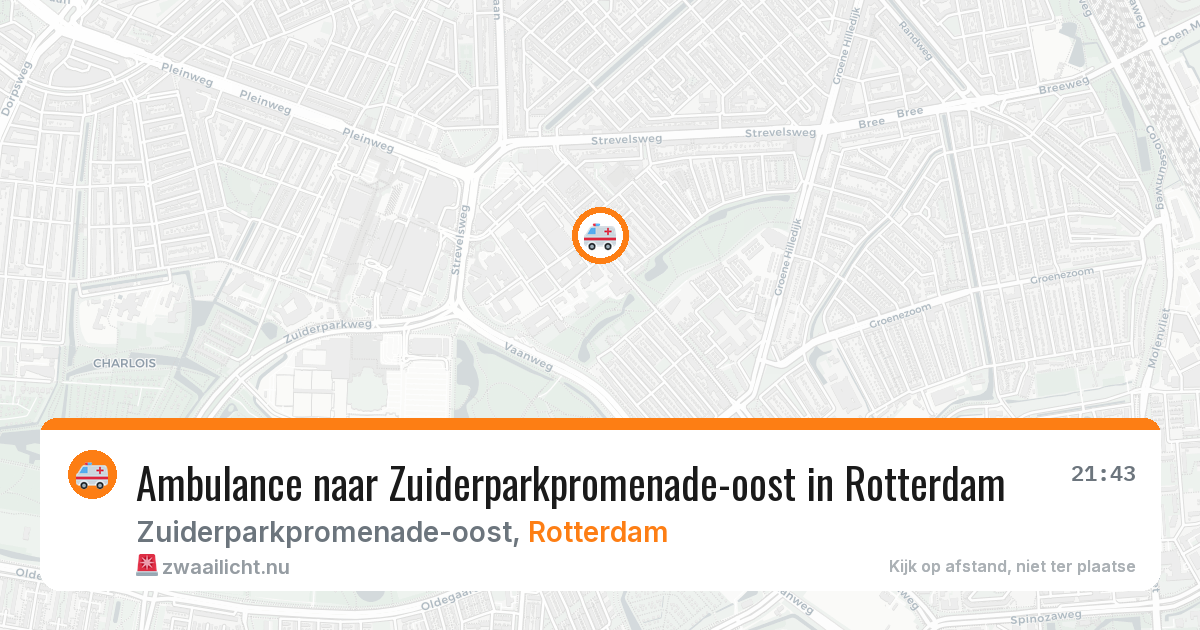 Ambulance naar Zuiderparkpromenade-oost in Rotterdam — 7 mrt 2026