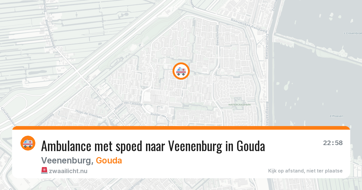 Ambulance met spoed naar Veenenburg in Gouda — 19 mei 2026