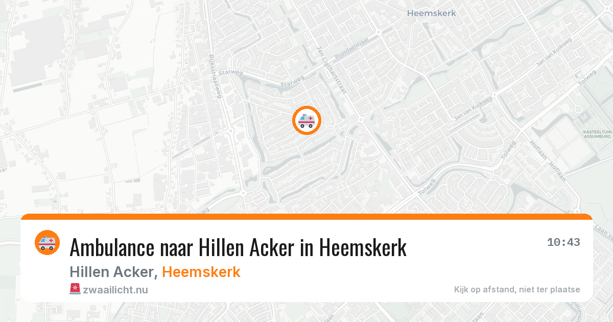 Ambulance naar Hillen Acker in Heemskerk — 24 jul 2026