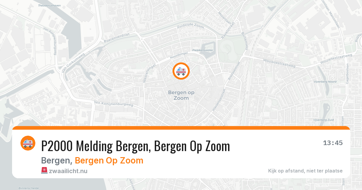 P2000 Melding Bergen, Bergen Op Zoom — 15 mei 2026