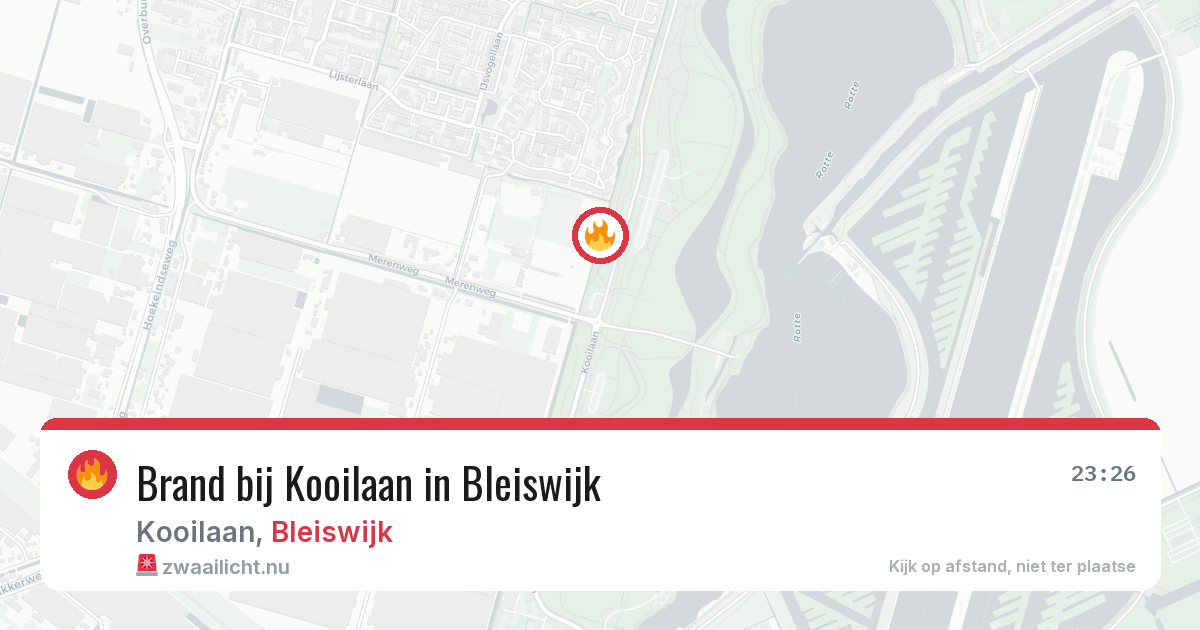 Brand bij Kooilaan in Bleiswijk — 17 jul 2026