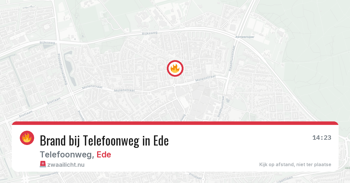 Brand bij Telefoonweg in Ede — 9 jul 2026