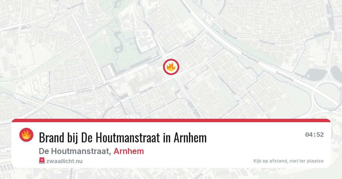 Brand bij De Houtmanstraat in Arnhem — 3 jun 2026