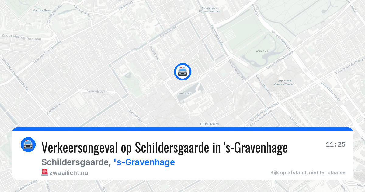 Verkeersongeval op Schildersgaarde in 's-Gravenhage — 15 mrt 2026
