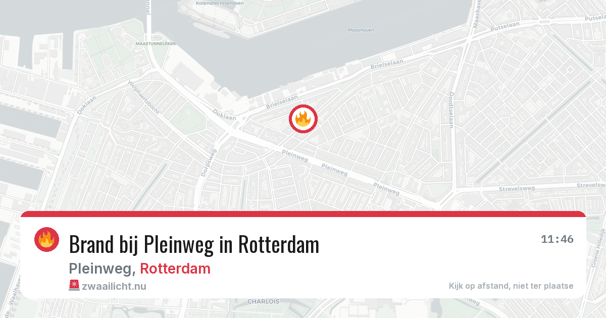 Brand bij Pleinweg in Rotterdam — 2 mrt 2026