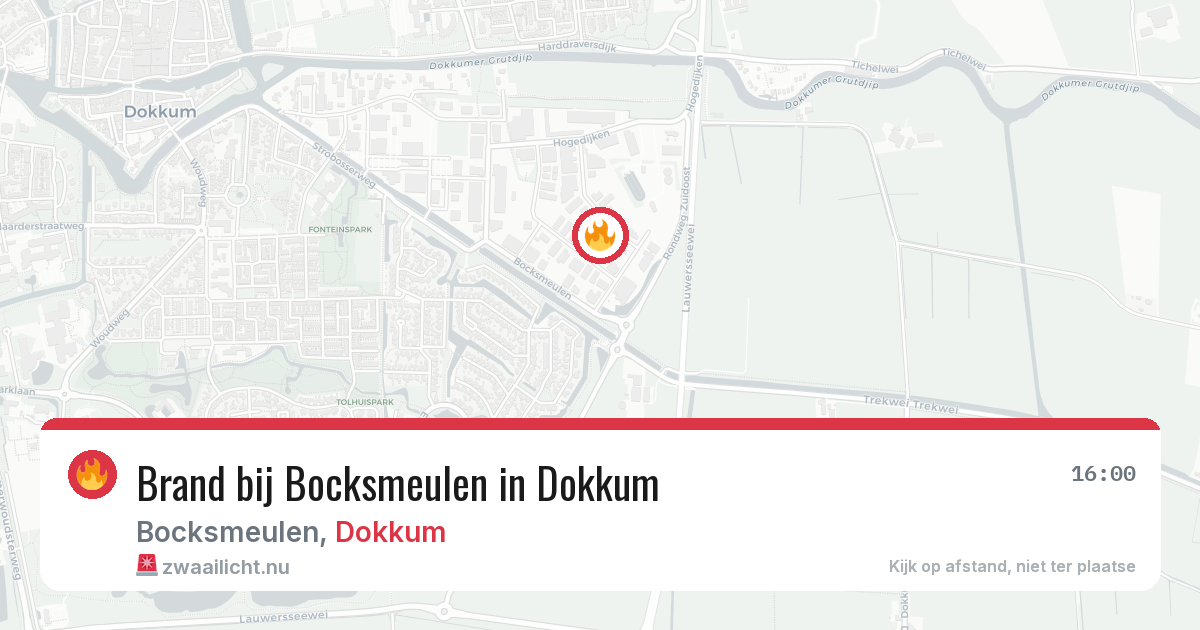 Brand bij Bocksmeulen in Dokkum — 20 apr 2026