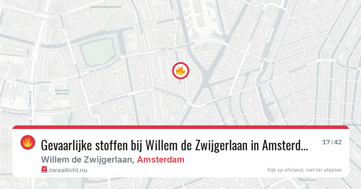 Gevaarlijke stoffen bij Willem de Zwijgerlaan in Amsterdam — 25 mrt 2026