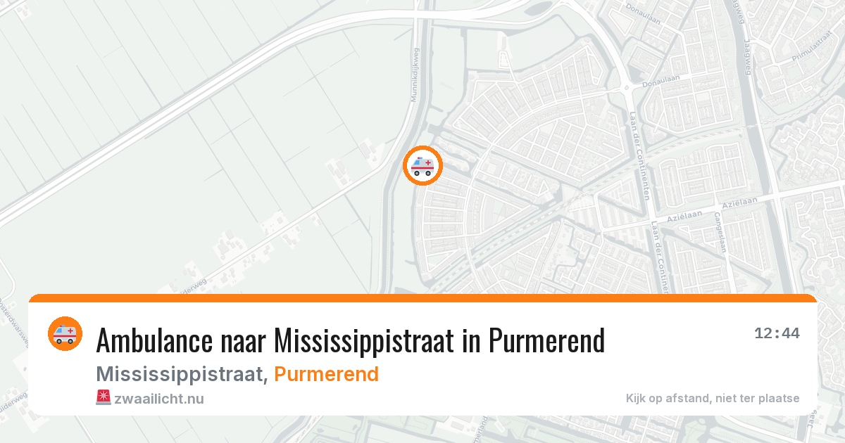 Ambulance naar Mississippistraat in Purmerend — 17 mrt 2026