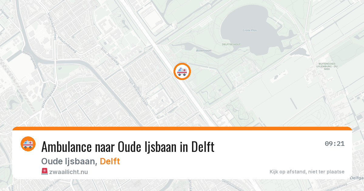 Ambulance naar Oude Ijsbaan in Delft — 26 mei 2026