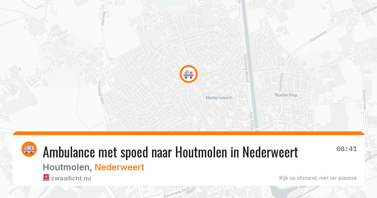 Ambulance met spoed naar Houtmolen in Nederweert — 17 jul 2026