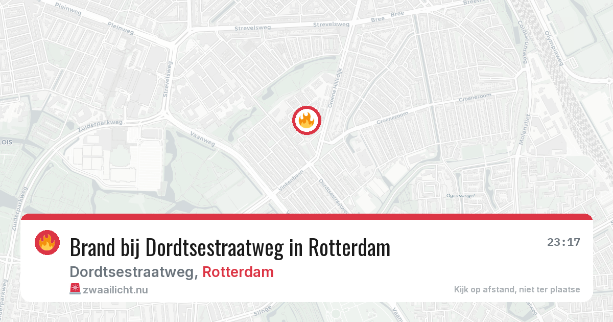 Brand bij Dordtsestraatweg in Rotterdam — 31 mei 2026