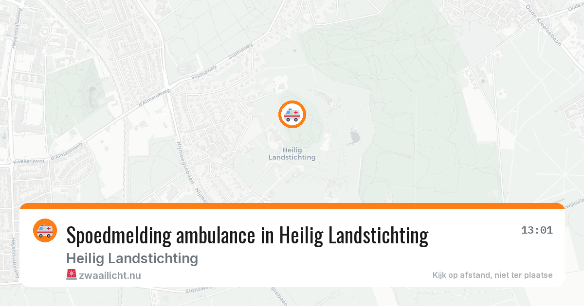 Spoedmelding ambulance in Heilig Landstichting — 15 jul 2026