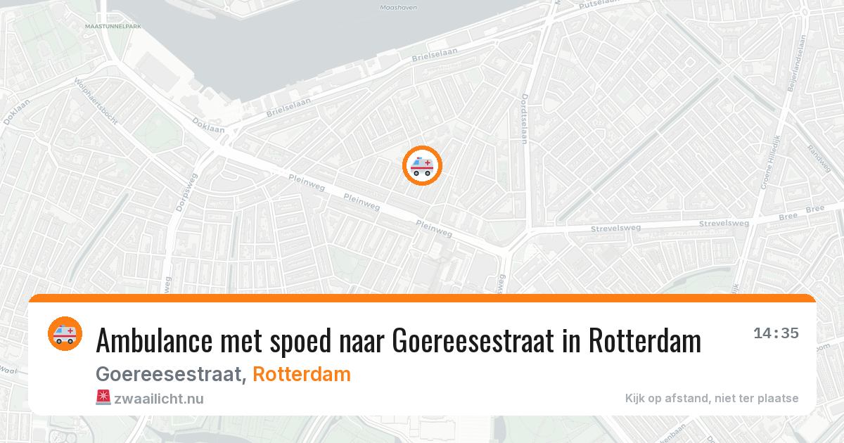 Ambulance met spoed naar Goereesestraat in Rotterdam — 1 jun 2026