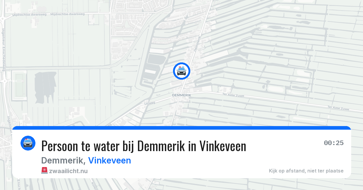 Persoon te water bij Demmerik in Vinkeveen — 22 mei 2026
