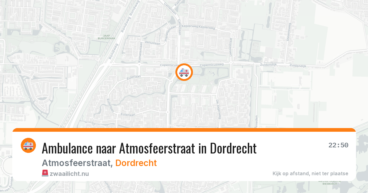 Ambulance naar Atmosfeerstraat in Dordrecht — 14 mrt 2026