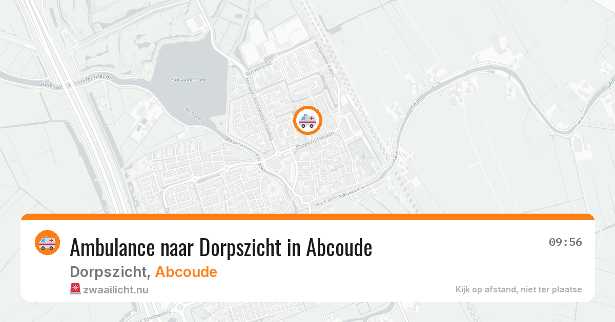 Ambulance naar Dorpszicht in Abcoude — 4 mei 2026