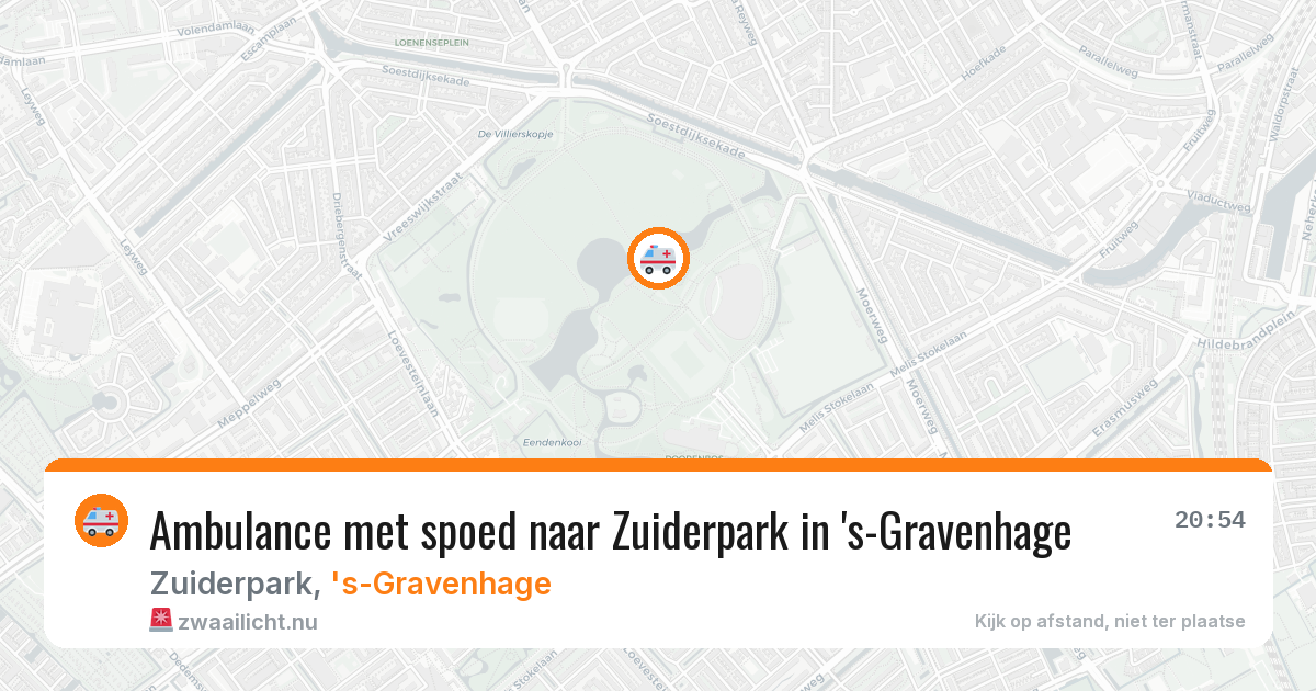 Ambulance met spoed naar Zuiderpark in 's-Gravenhage — 25 jul 2026