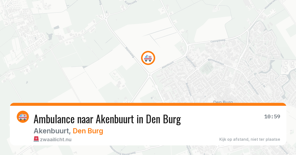 Ambulance naar Akenbuurt in Den Burg — 10 mei 2026