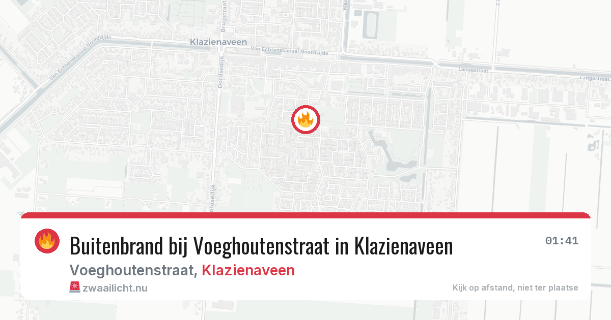 Buitenbrand bij Voeghoutenstraat in Klazienaveen — 5 jun 2026