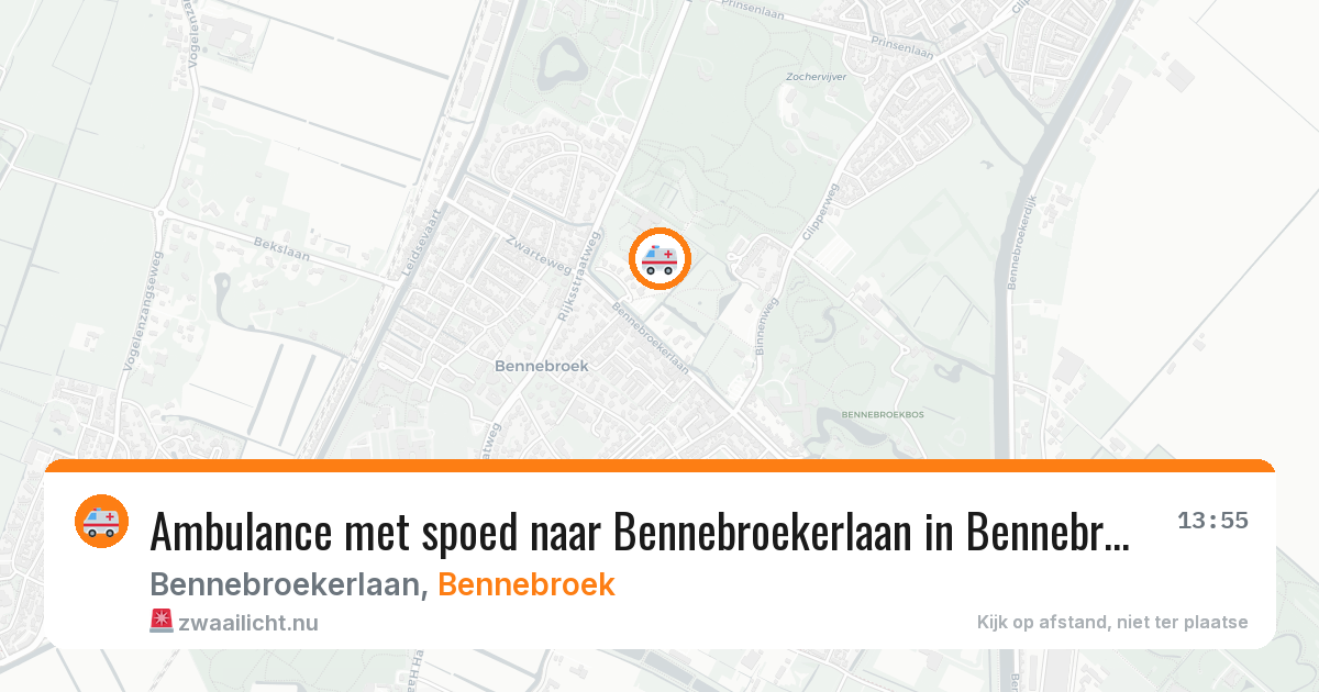Ambulance met spoed naar Bennebroekerlaan in Bennebroek — 22 jul 2026