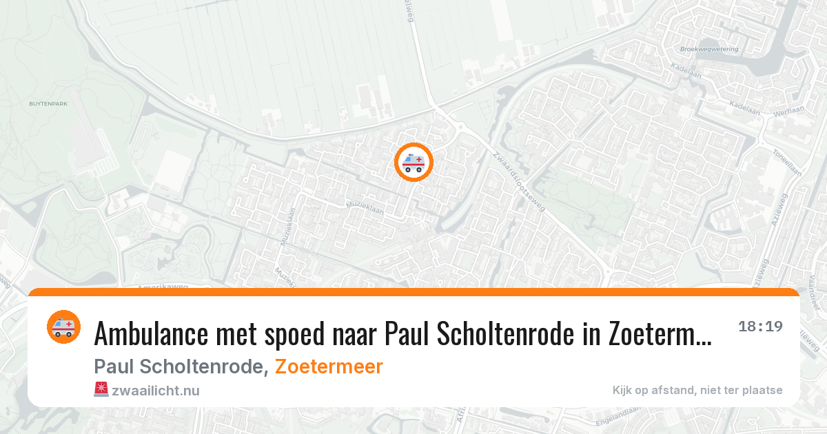 Ambulance met spoed naar Paul Scholtenrode in Zoetermeer — 30 mei 2026