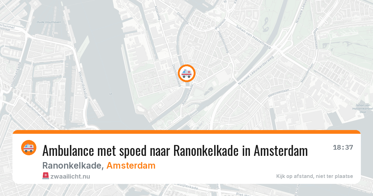 Ambulance met spoed naar Ranonkelkade in Amsterdam — 17 jul 2026