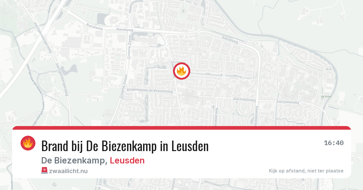 Brand bij De Biezenkamp in Leusden — 10 jul 2026