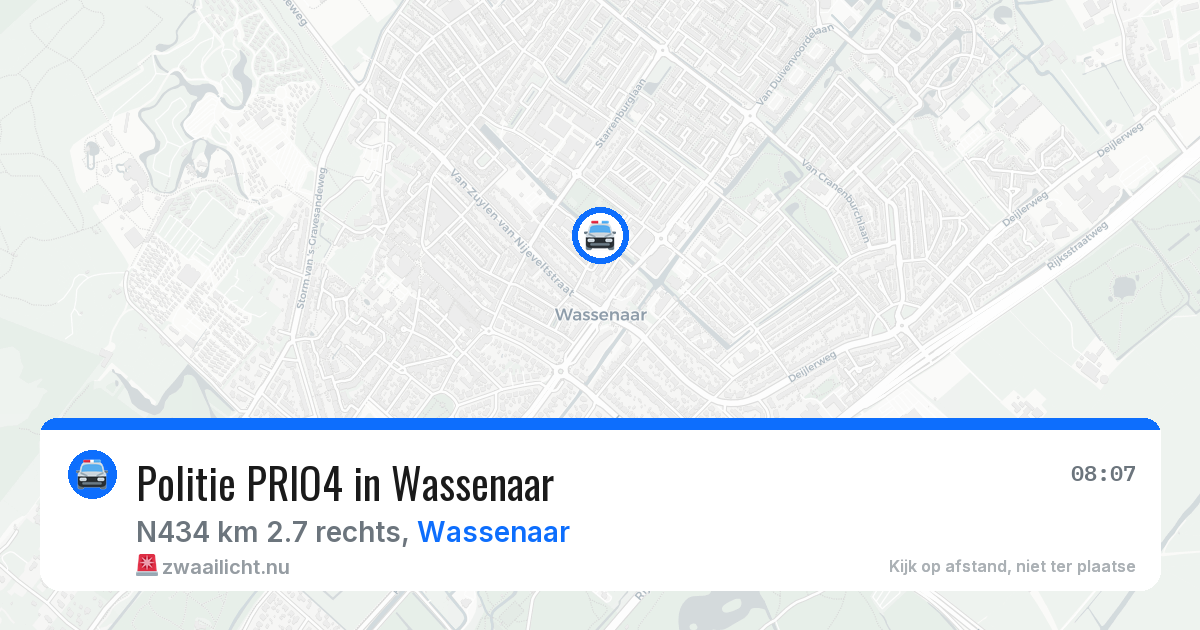 Politie PRIO4 in Wassenaar — 24 jul 2026 | 🚨 Zwaailicht.nu
