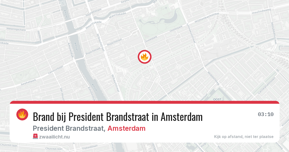 Brand bij President Brandstraat in Amsterdam — 26 jul 2026