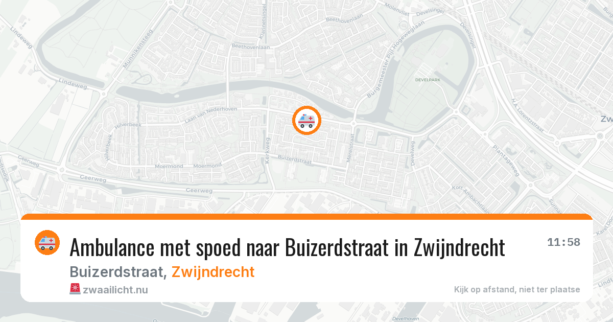 Ambulance met spoed naar Buizerdstraat in Zwijndrecht — 23 mrt 2026