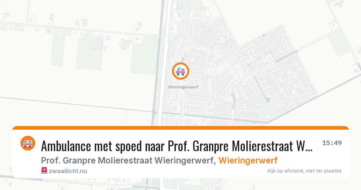 Ambulance met spoed naar Prof. Granpre Molierestraat Wieringerwerf in Wieringerwerf — 9 apr 2026