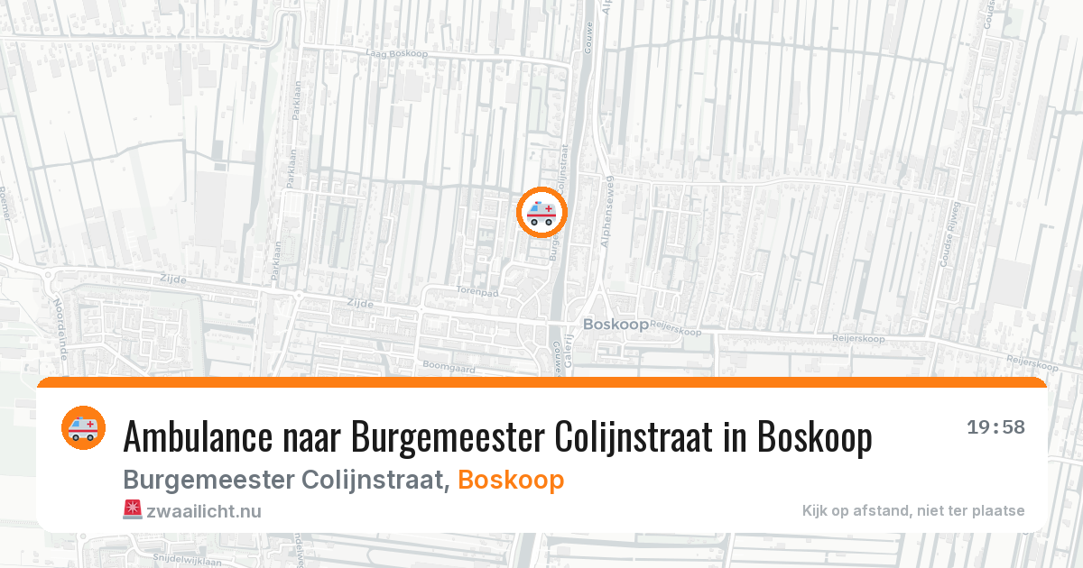 Ambulance naar Burgemeester Colijnstraat in Boskoop — 15 jul 2026