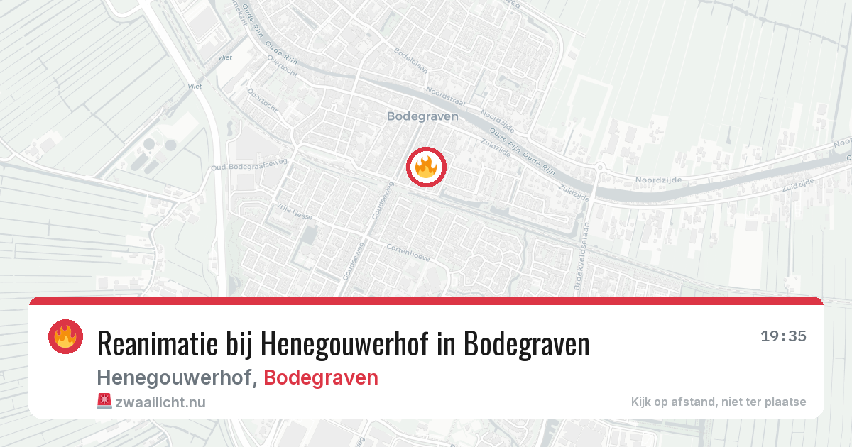 Reanimatie bij Henegouwerhof in Bodegraven — 22 apr 2026