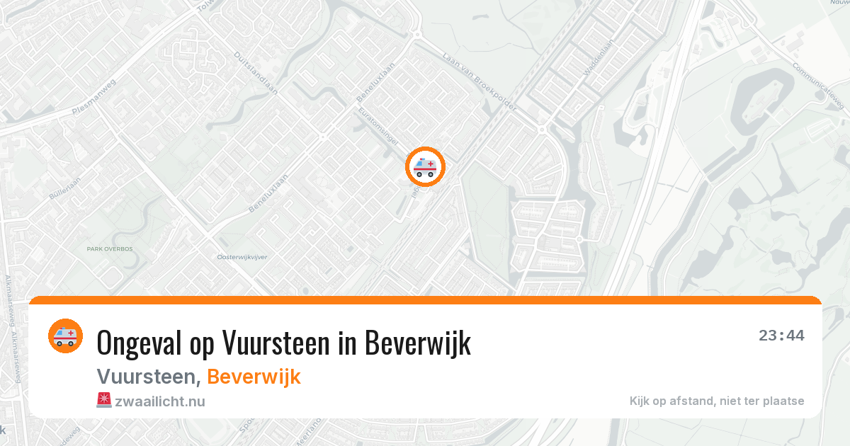 Ongeval op Vuursteen in Beverwijk — 17 jan 2026