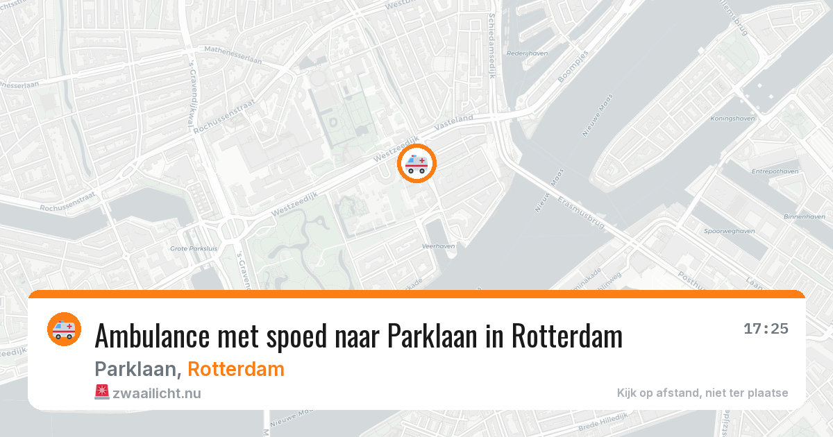 Ambulance met spoed naar Parklaan in Rotterdam — 1 apr 2026