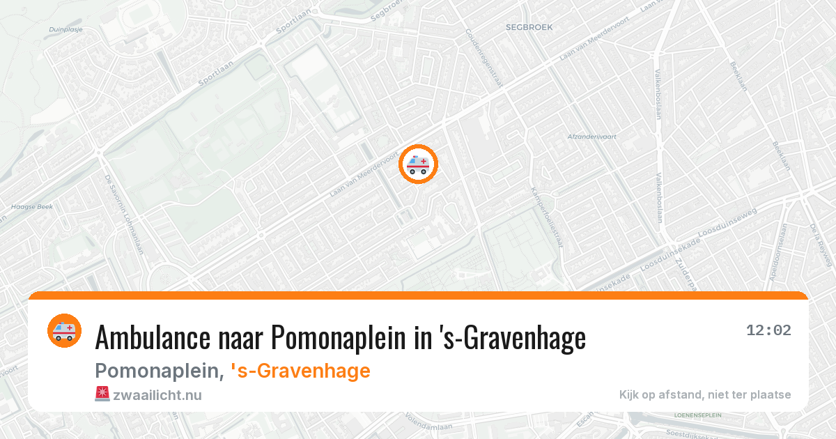 Ambulance naar Pomonaplein in 's-Gravenhage — 18 mei 2026