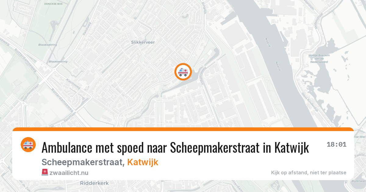 Ambulance met spoed naar Scheepmakerstraat in Katwijk — 22 jan 2026