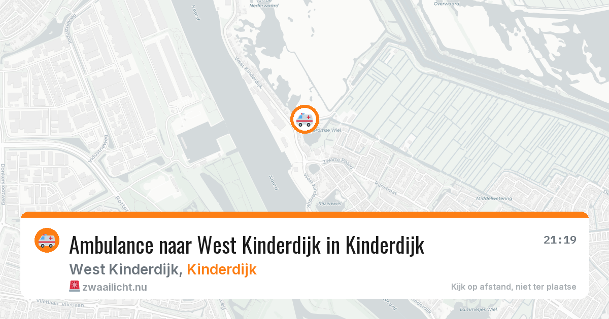 Ambulance naar West Kinderdijk in Kinderdijk — 16 jul 2026