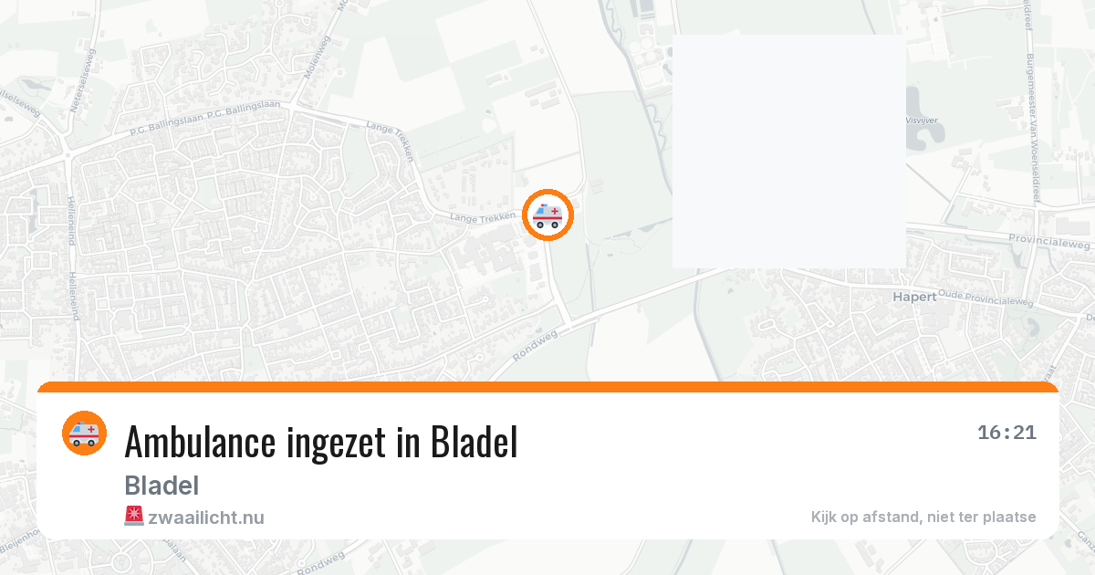 Ambulance ingezet in Bladel — 9 jul 2026