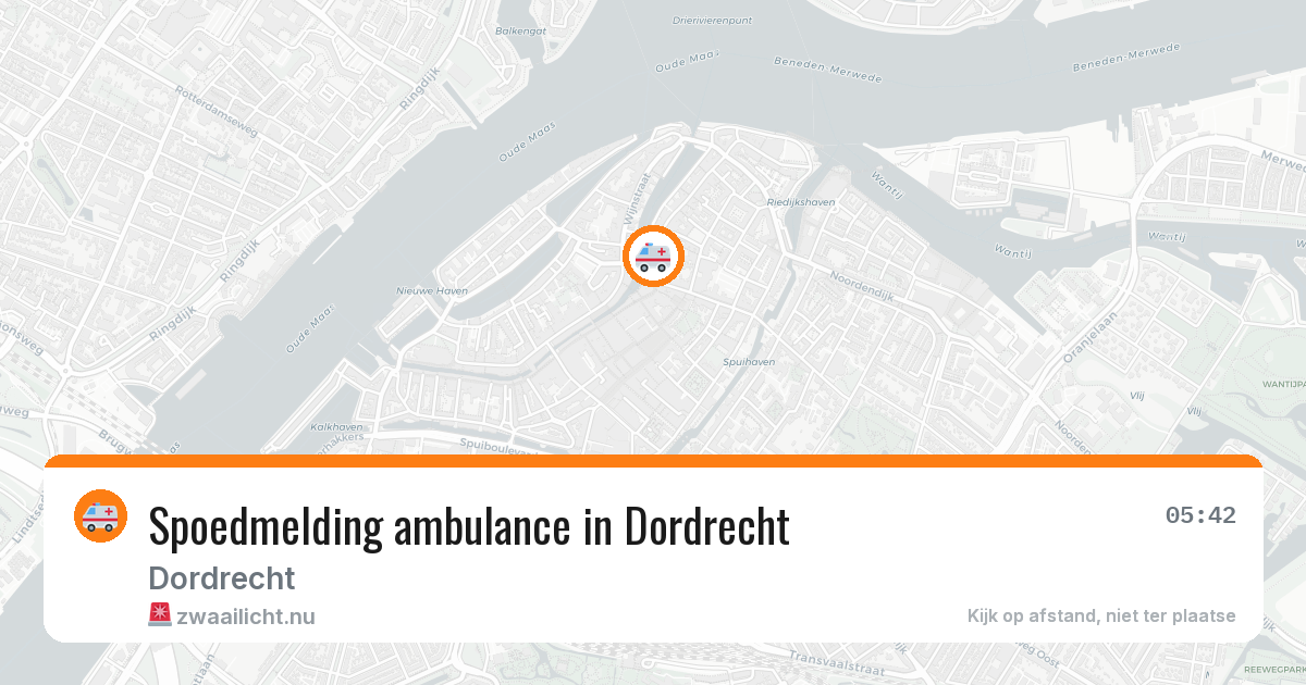 Spoedmelding ambulance in Dordrecht — 17 jul 2026