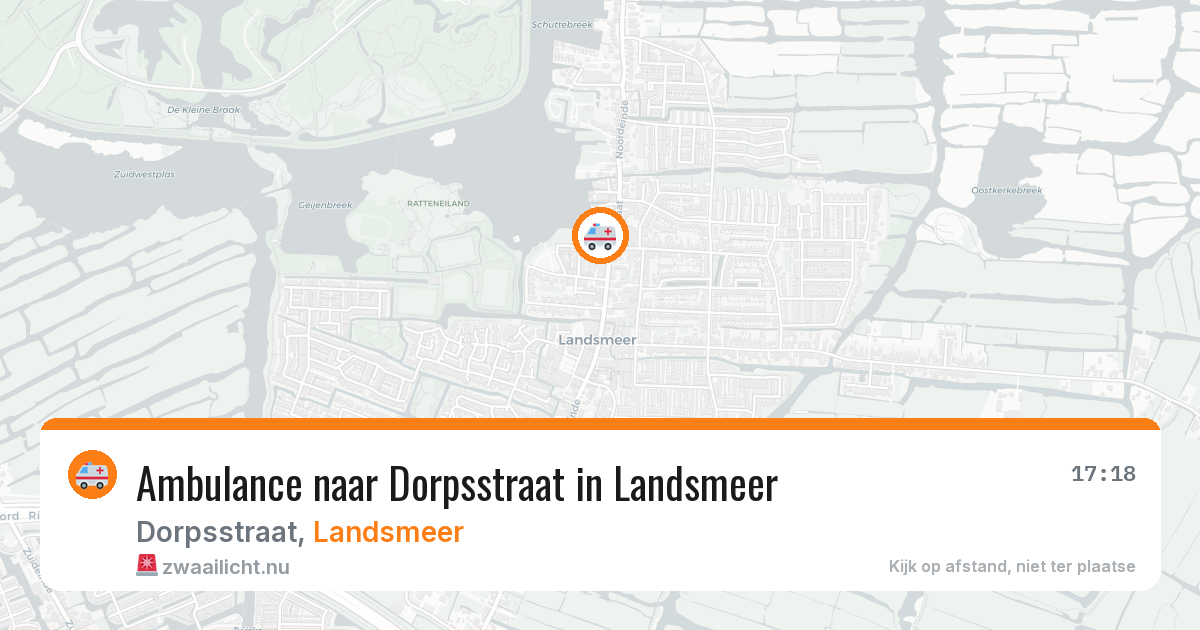 Ambulance naar Dorpsstraat in Landsmeer — 17 jul 2026