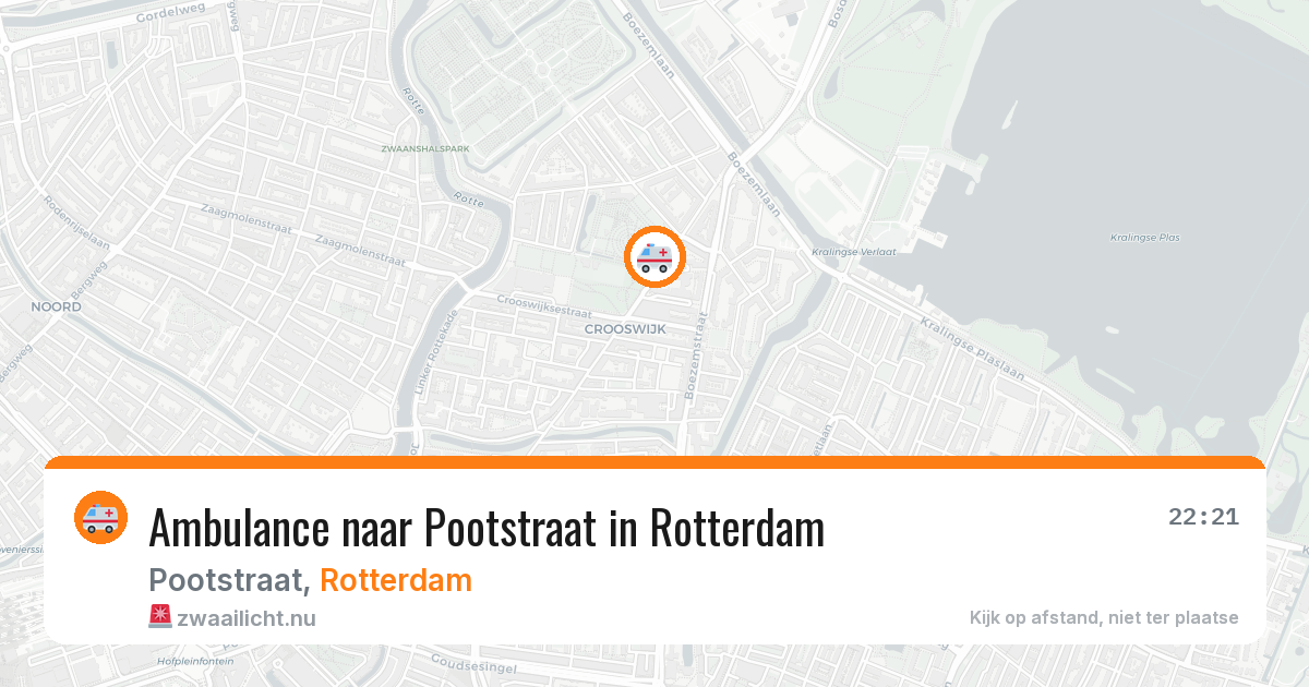 Ambulance naar Pootstraat in Rotterdam — 16 mei 2026