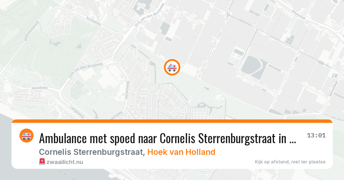 Ambulance met spoed naar Cornelis Sterrenburgstraat in Hoek van Holland — 24 apr 2026