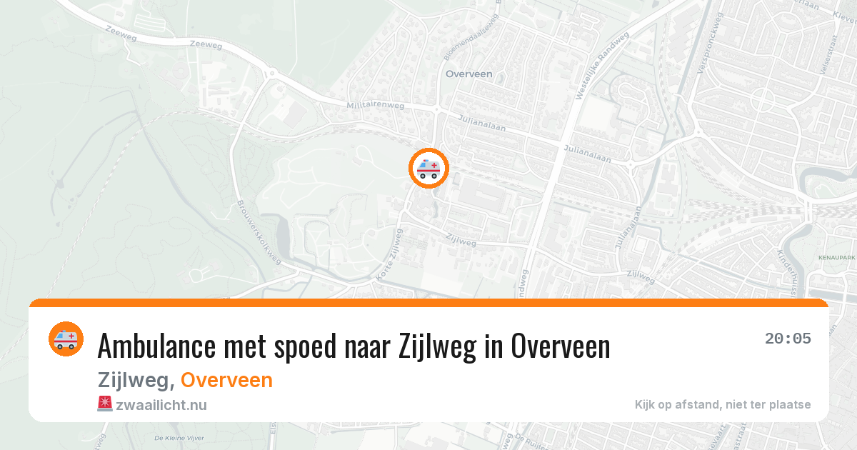 Ambulance met spoed naar Zijlweg in Overveen — 13 jul 2026