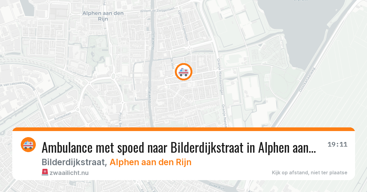 Ambulance met spoed naar Bilderdijkstraat in Alphen aan den Rijn — 22 jan 2026