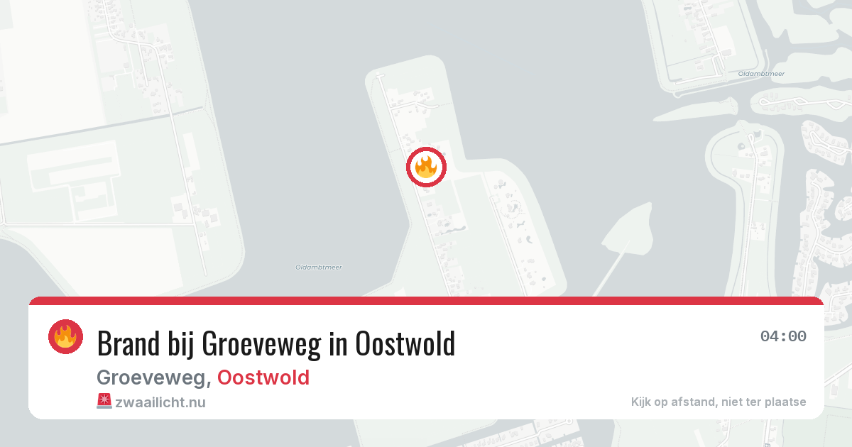 Brand bij Groeveweg in Oostwold — 24 jan 2026