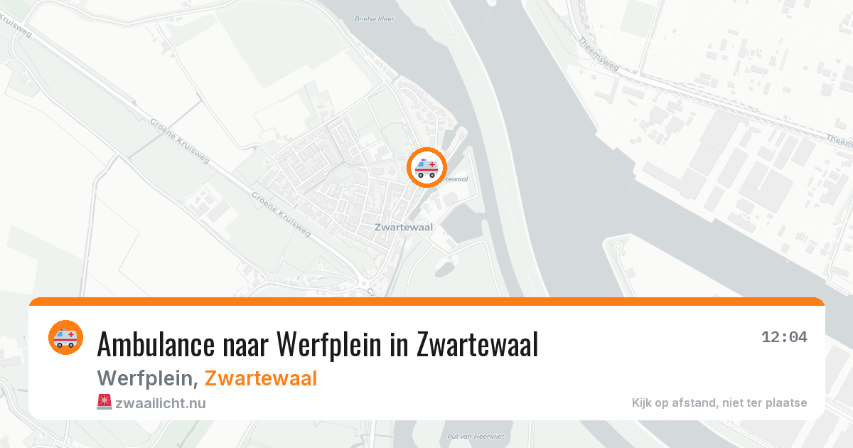 Ambulance naar Werfplein in Zwartewaal — 19 mei 2026