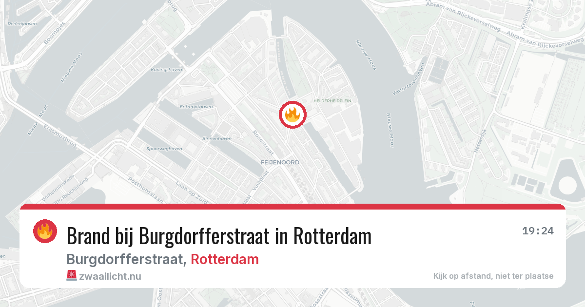 Brand bij Burgdorfferstraat in Rotterdam — 16 jul 2026